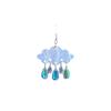 Elegant Acrylic Rain Cloud & Crystal Teardrop Tassel Earrings