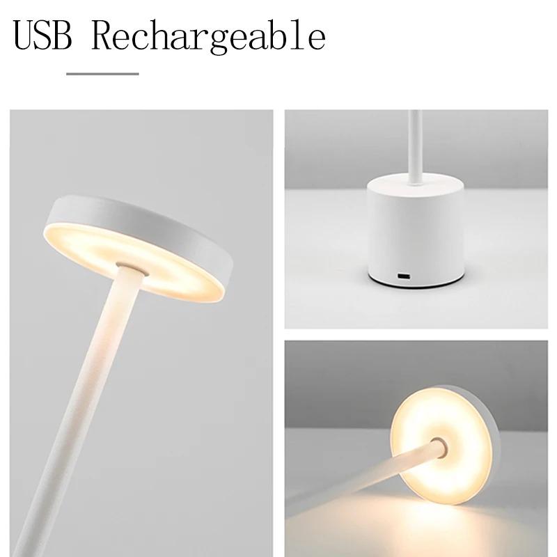 Creative Table Lamp USB Rechargeable Night Light 3 Color Adjustable Temperatures Modern Style LED Night Light Bar Outdoor Decor