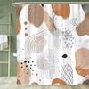 Nordic Minimalist Art Line Leaf Theme Shower Curtain, Bathroom Decorative Curtain, Printed Polyester Home Curtain With Hooks