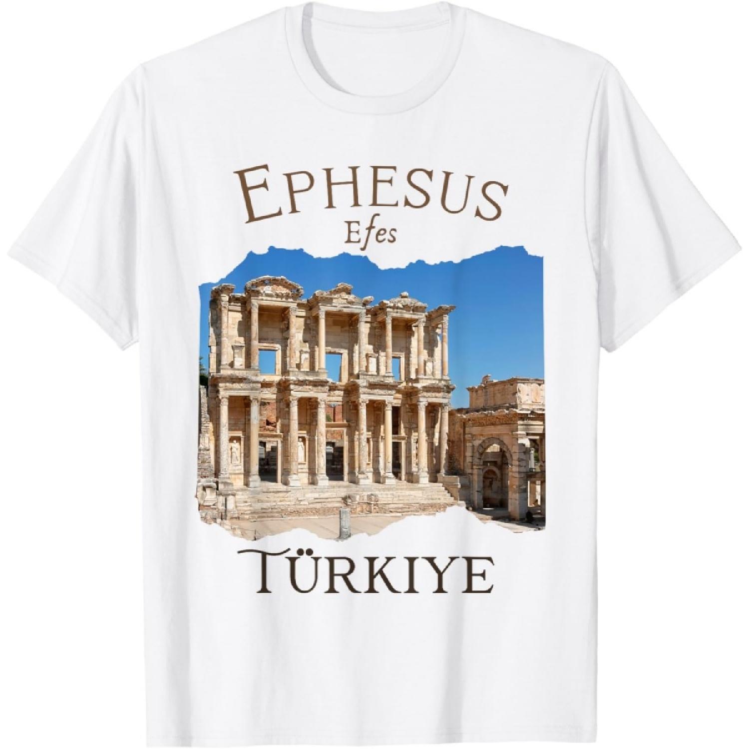 Ephesus (Efes) Turkey Ancient city of Ephesus Souvenir Men T-Shirt XXXXXL белый