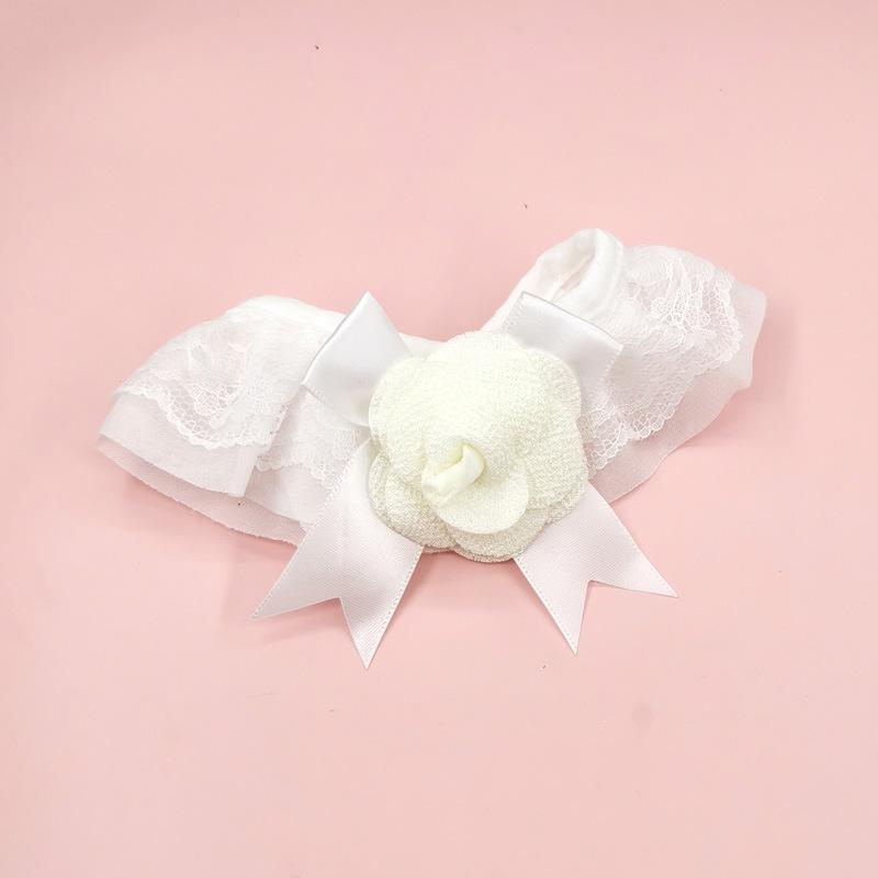 Camellia Scarf, Small Fragrant Lace Bib, Pet Dog Bib, Cat Puppet Photo Accessories