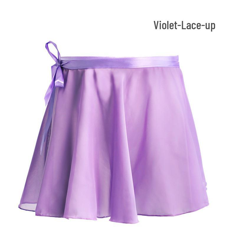 Saia Avental de Chiffon para Dança de Ballet para Meninas - Traje de Dança Chinesa de Uma Peça