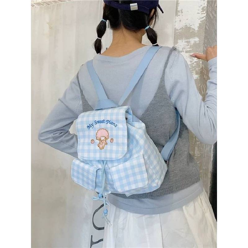 Animal Pattern Backpack For Students Oxford Fabric Small Capacity School Bag With Multiple Storage Compartments