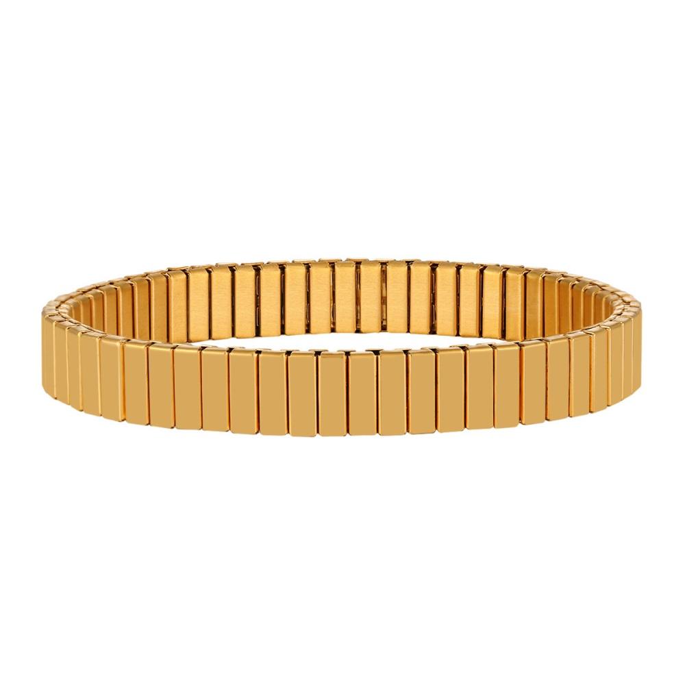 Fashion Stainless Steel 9mm Stretch Bangles For Men Simple Imitation Strap Bracelet Trendy Party Women Jewelry Accessories
