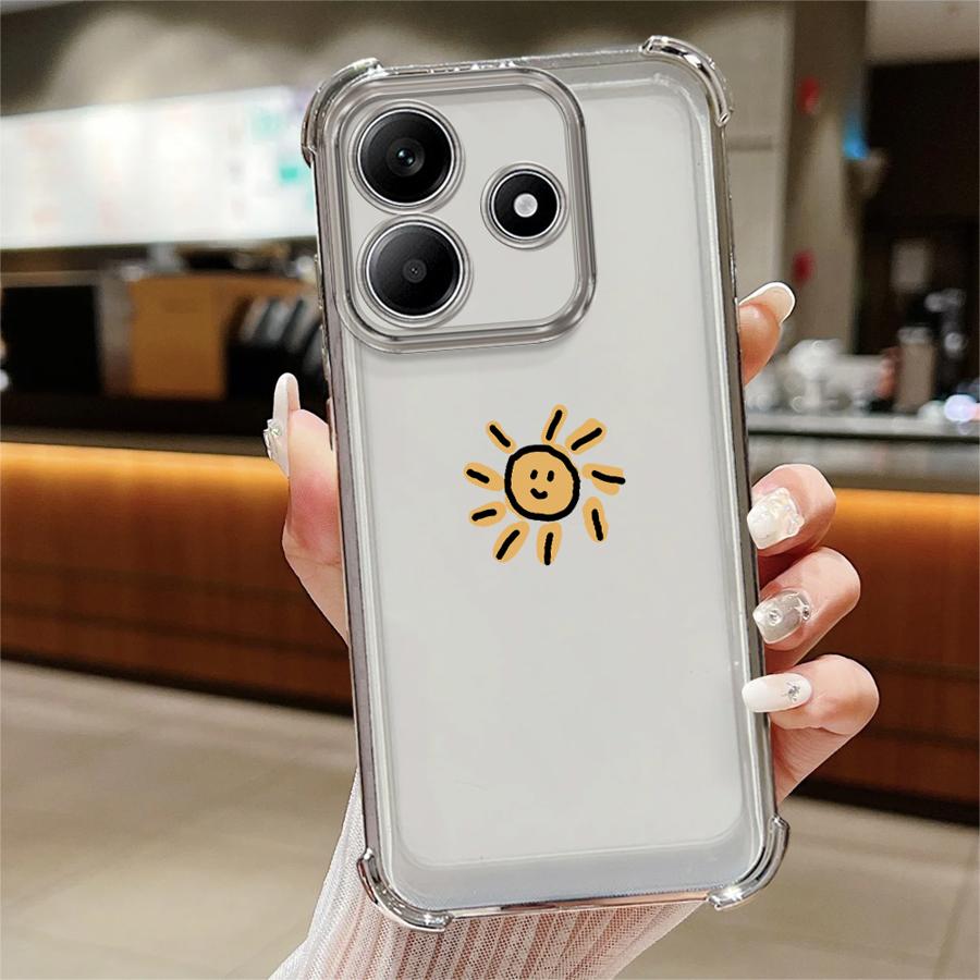Phone Case for Redmi Note 10 Pro 10 Lite 12 Pro 10s 9S 11s 11 14 9Pro 13 Soft Cover Cartoon Sun Moon