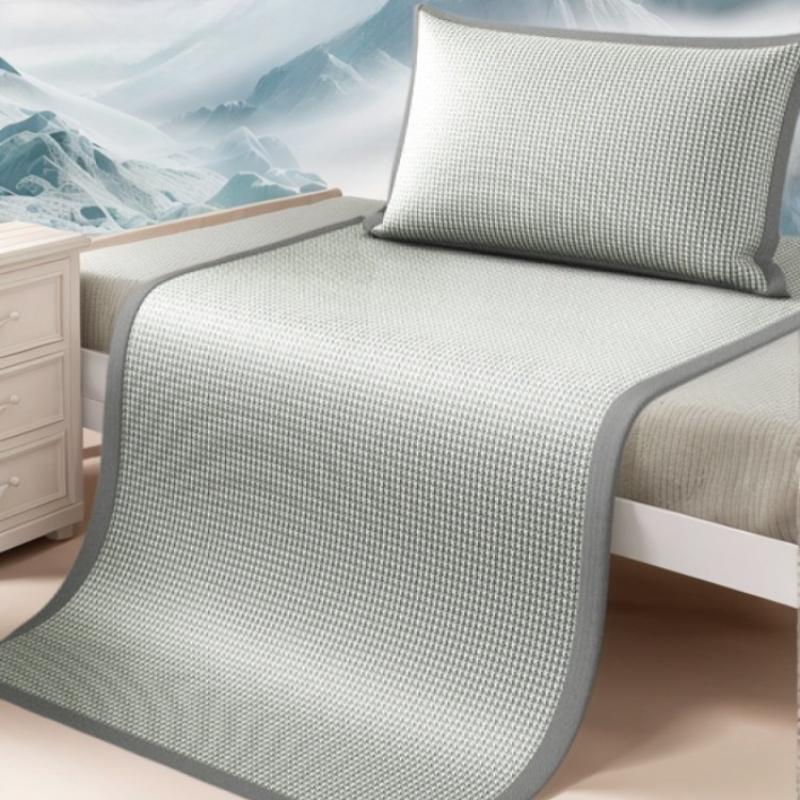 1 Pieza Esterilla de Hielo de Seda para Dormir Para Estudiantes Universitarios Verano Jacquard Almohadilla Refrigerante Cubierta Transpirable No Tejida Para Habitación de Dormitorio Cama Us