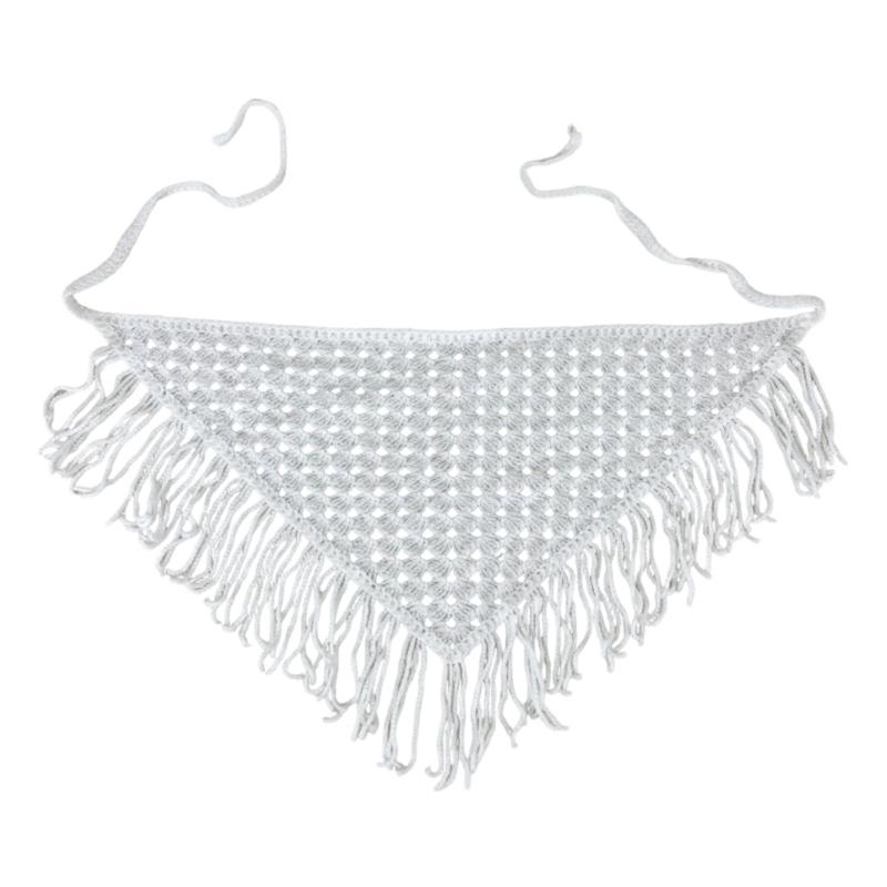 Breathable Hollow Knit Triangled Scarf For Layering Lightweight Multipurpose Shawl For Women Men And Kids
