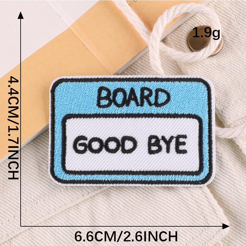 Original Embroidered Letter Badge Patch for Clothing Accessories