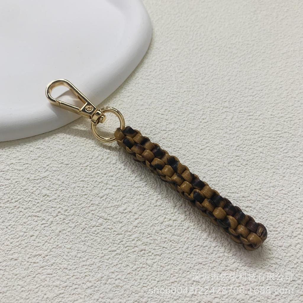 Miu family bag hanging cross-border explosive pure hand-woven pendant colorful fashionable unique shape braided rope car keychain
