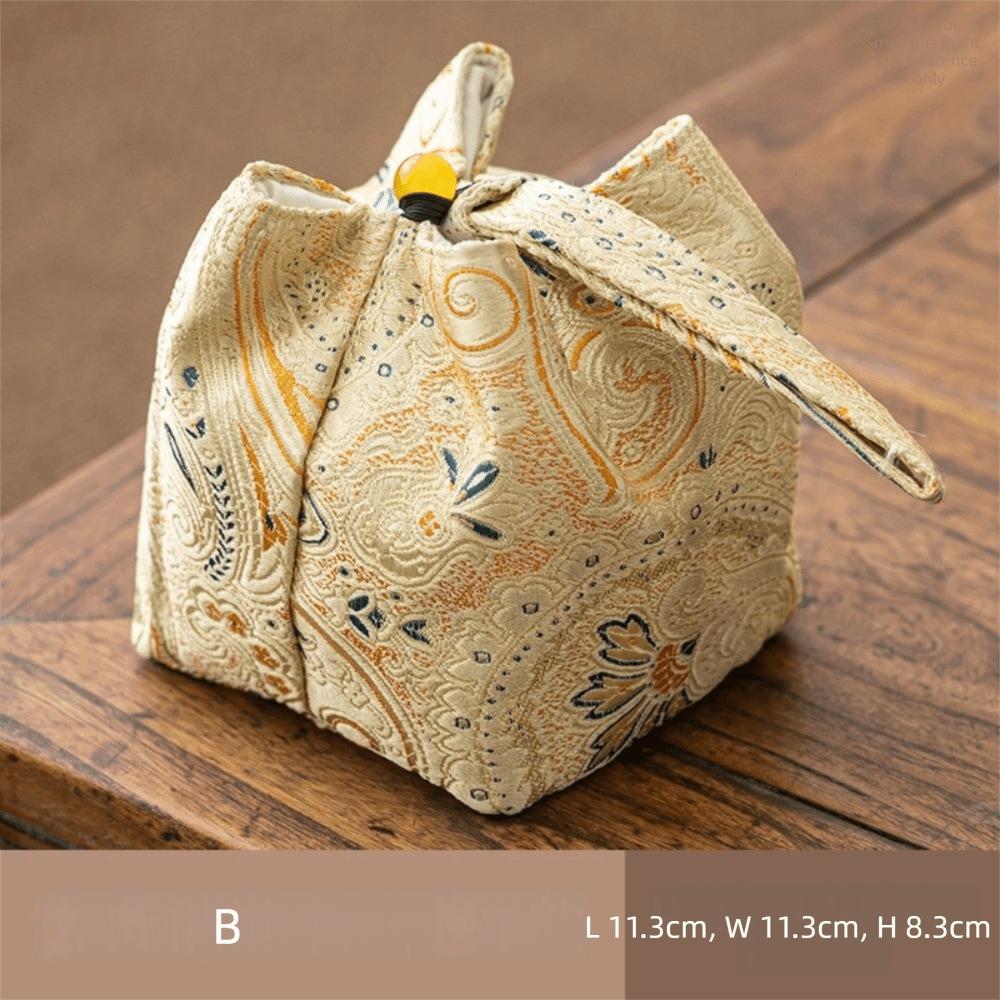 Embroidered Chinese Style Bag Thickened Teapot Storage Bag Tea Cozy Chinese Tea Culture