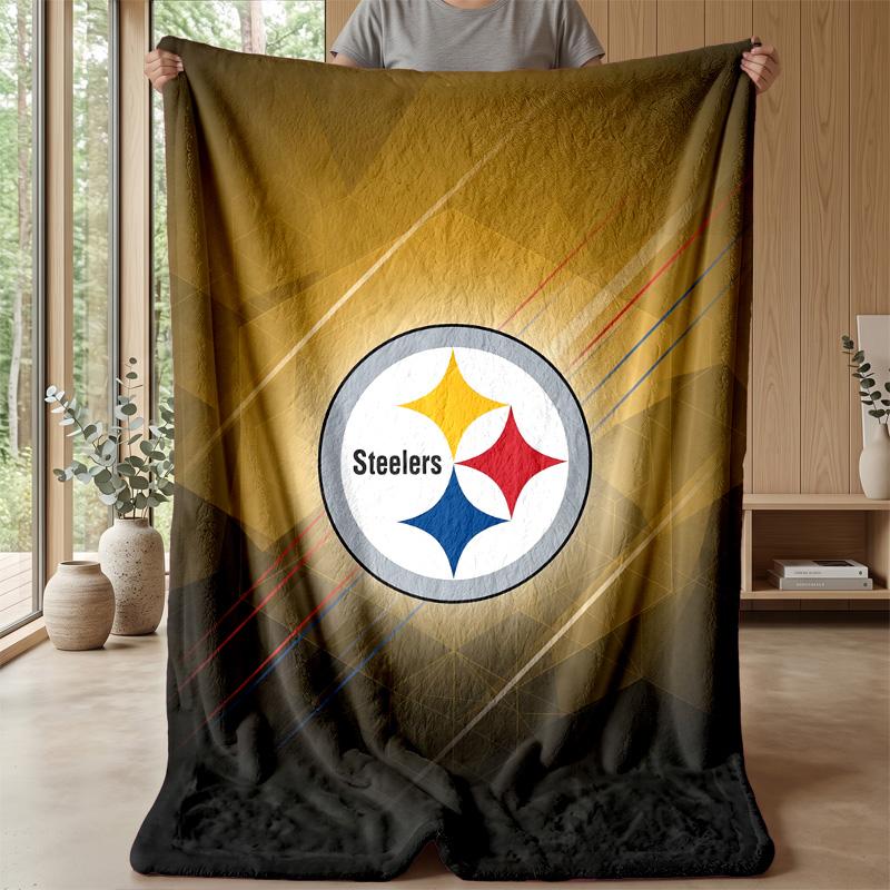 Coperta in Flanella Pile Pittsburgh Steelers Coperta Calda e Accogliente per Divano Letto Viaggio Uso Stagionale
