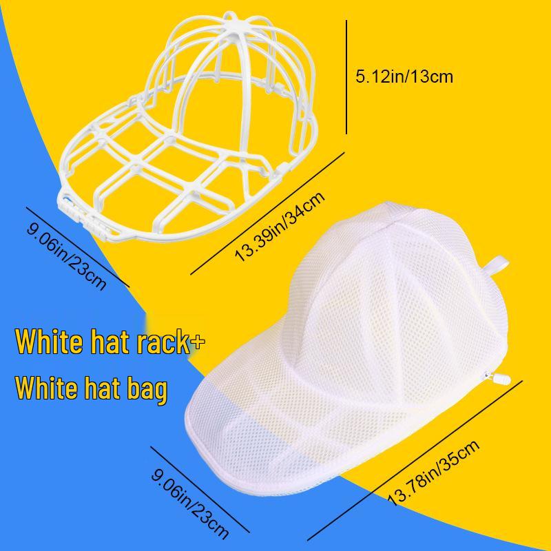 Baseball Cap Care & Wash Bag with Anti-Deformation Rack for Laundry Machines