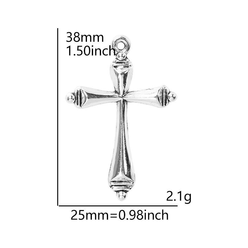 6pcs Religious Metal Retro Silver Color Cross Pendant Charms For Jewelry Making Bulk Christ Jesus Pendants DIY Necklace Earrings