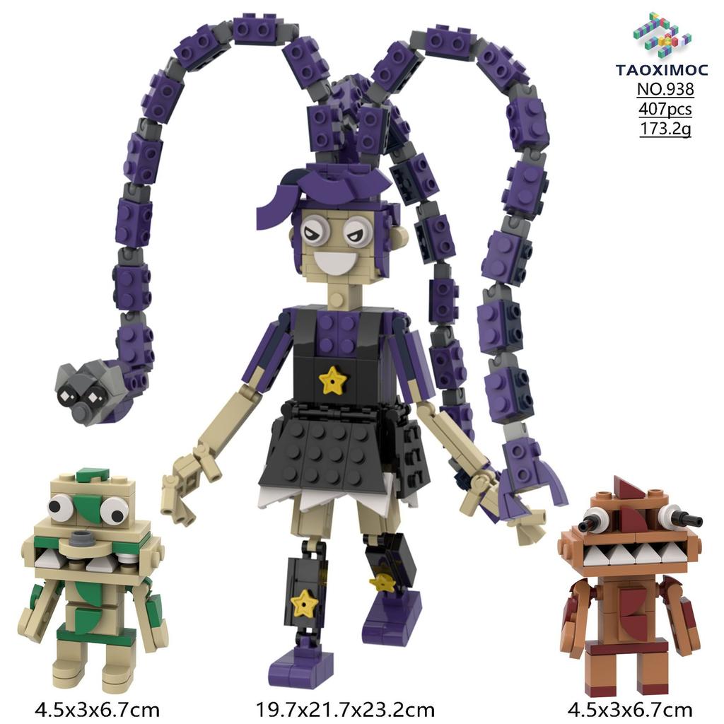 Nightmare Critters Playtime 4 Piano Dragon Does Around Building Block Figure Toy Kids Gift Horror Animal Model