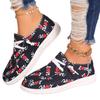 Foreign Trade Large Size New Flat-bottom Printed Canvas Shoes Comfortable Round Head Fashion Casual Shoes