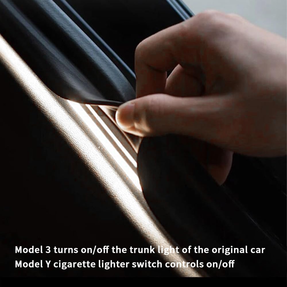 for Tesla Model 3 2017 2018 2019 2020 2021 2022 2023 LED Rear Trunk Cargo Light Interior Decoration Lights Accessories Waterproof DC 15V White Light