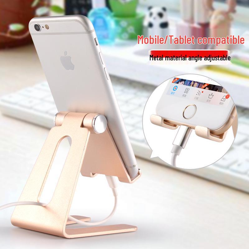 Meitelong Metal Phone and Tablet Holder for Desktop or Bedside Use - Perfect for iPad and Douyin Live Streaming.