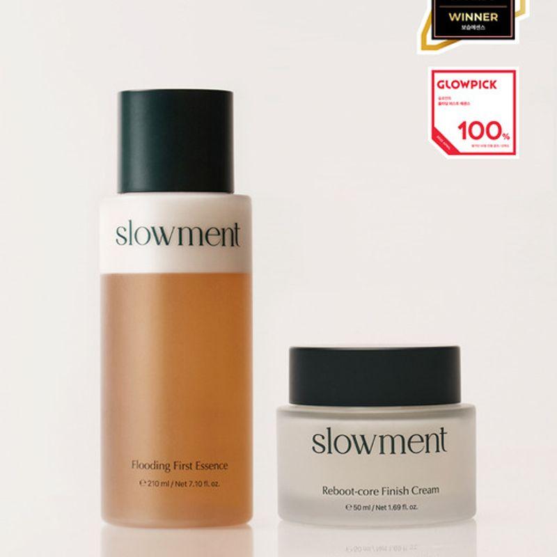 Slowment Barrier Strengthening Intensive SET (Flooding First Essence 210ml + Reboot Core Finish Cream 50ml) + Starter Kit Flooding First Essence + Reboot Core Finish Cream