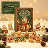 Daily Surprise Countdown 24 Days Christmas Animal Advent Calendar with Cute 2D Acrylic Dog/Cat/Cow/Duck/Flamingo Hanging Tree Ornaments Ornaments,