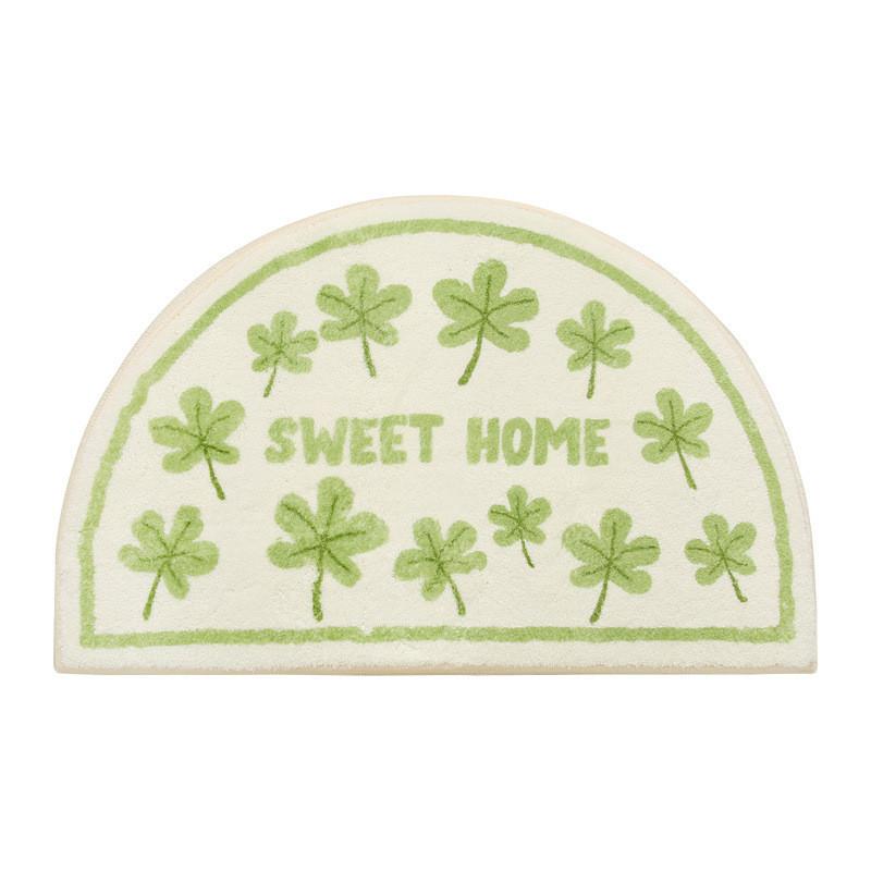 

Letter Printing Round Faux Cashmere Bath Mat With Absorbent Surface For Home Use Style H,40x60 cm