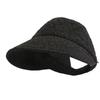 Women Sunshade Hat Half Empty Top Summer Sun Hat for Outdoor Hook and Loop Fastener Adjustment Black