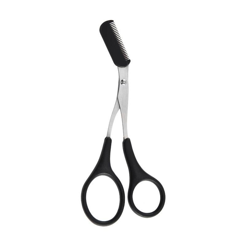 

Тример для брів, гребінець, ножиці для вій, інструмент для різання волосся чорний