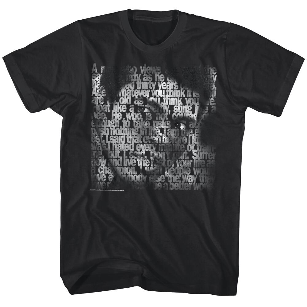 Muhammad Ali Words of Wisdom Men T Shirt Champ GOAT Quotes Boxing Legend M