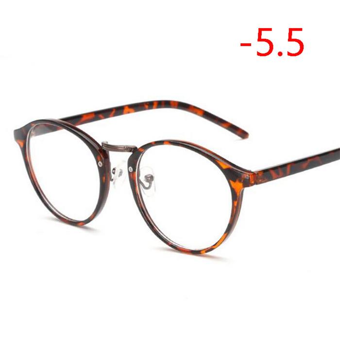 Retro Runde Brille Männer Frauen Ultraleicht Myopie Brillen Myopiebrillen fertig -1 -1,5 -2 -2,5 -3 -3,5 -4 -4,5 -5 -6