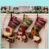 Christmas Decor Christmas Stockings With Cartoon Santa For Holiday Gift Bags