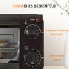 Mini Oven, 9 Liter Capacity, Adjustable Temperature and Cooking Time, with Grill Rack and Baking Tray, Black