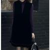 Elegant Heiress Black Tank Dress Set for Women: Autumn/Winter Chic Aura with High-Class Demeanor