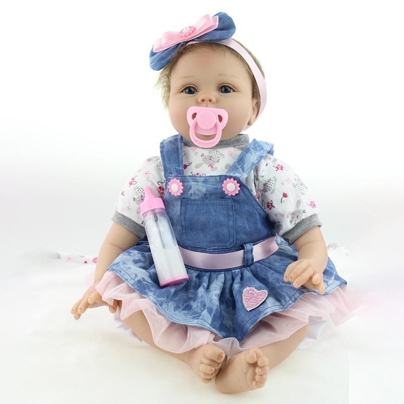 Real 22" Life Reborn Dolls Soft Silicone Vinyl Handmade Realistic Newborn Doll