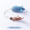 Mint Scented Fish Bone Cat Teething Toy for Teeth Cleaning and Play