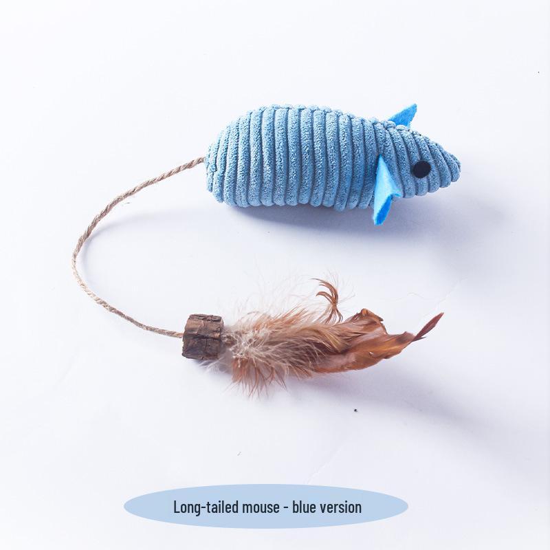 Mint Scented Fish Bone Cat Teething Toy for Teeth Cleaning and Play