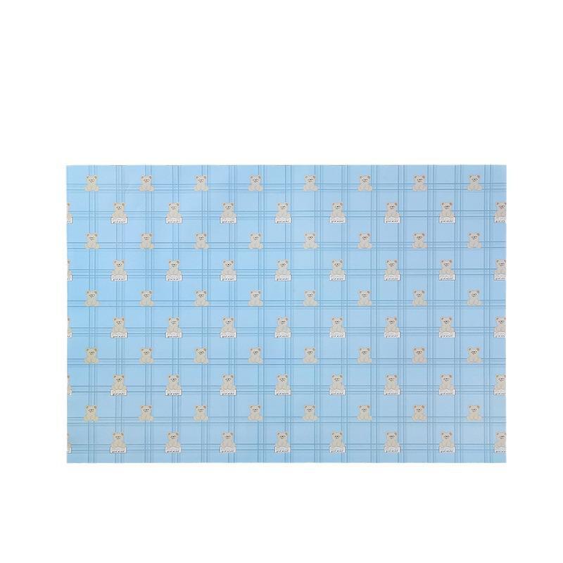 Chic White Kraft Wrapping Paper: Cute Bouquet & Book Cover