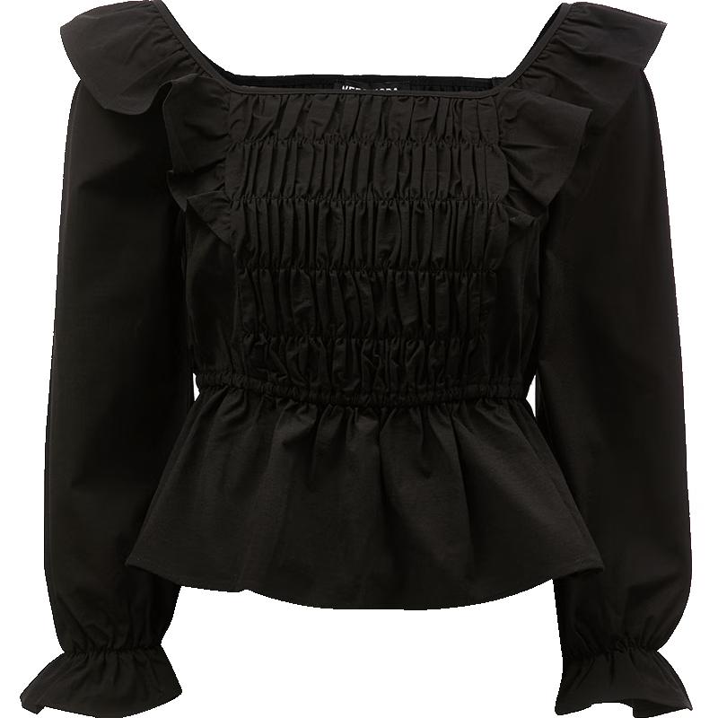 

VEROMODA Sweet Elegant Square Neck Ruffle Trim T-Shirt S