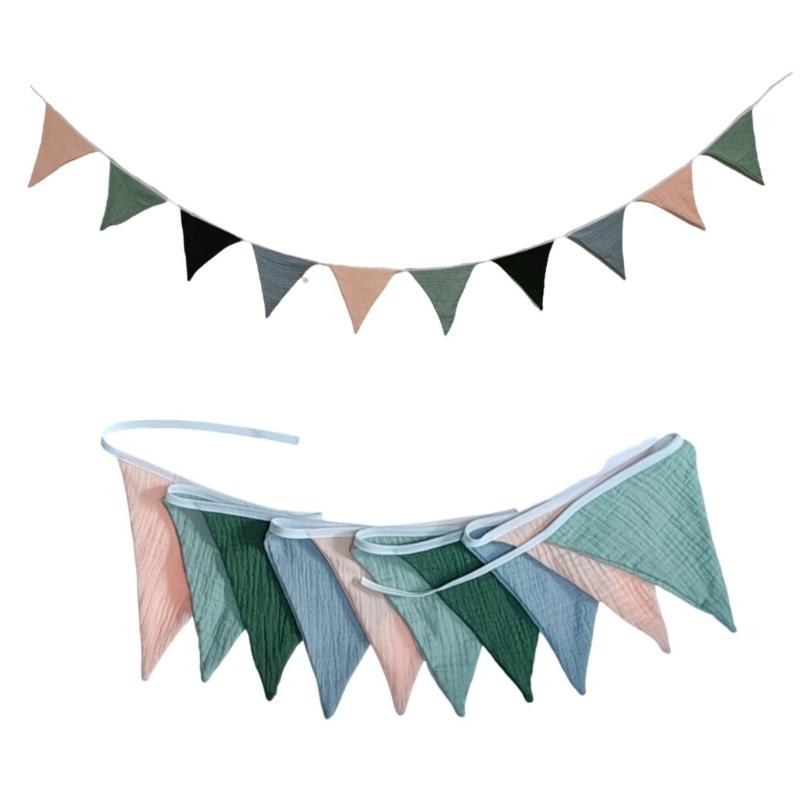 Cotton Pennant Flag Lovely Cotton Decorative Flags Room Beautification Newborn Baby Photography Props Nursery Room Decor