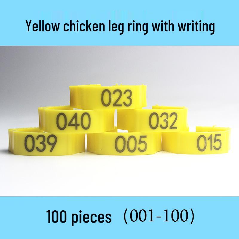 Laser Engraved Poultry Leg Rings for Chickens, Ducks, and Geese - Identification Markers
