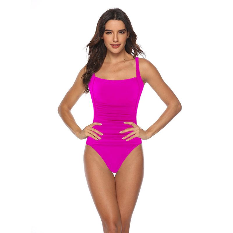 Dámské plavky bez zad vysoce elastické jednodílné plavky jednobarevné sexy dámské plavky