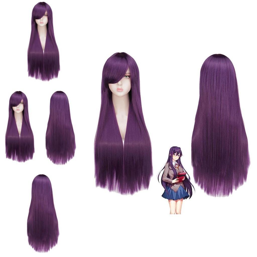 Long Synthetic Wig For Cosplay Anime Doki Doki Literature Club Yuri