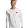 Cross-border Japanese Trendy Brand Embroidered Red Heart Pure Cotton Long Sleeve Sweatshirt - Unisex.
