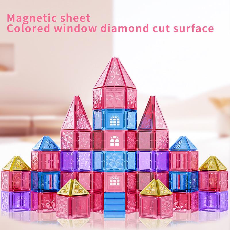 

Pink Diamond Surface Magnetic Building Blocks - Strong, Educational Toys for Children