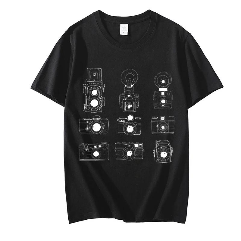 Camera Lover Shirt for Men Photography Print T-shirt Women Men Tshirt Photography Lover Shirt  Funny Camera T Shirt Men Clothing