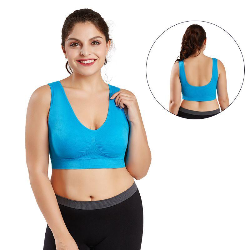 Pure Women Color Plus Size Ultrathin Large Bra Sports Bra Full Bra Tops Cup