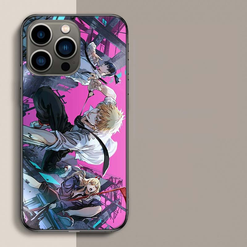 Anime Chainsaw Man Phone Case For Iphone 17 Air 15 Pro 14 Plus 16 Pro Max 12 13 Mini 11 16E X XS Cover Cute Fundas