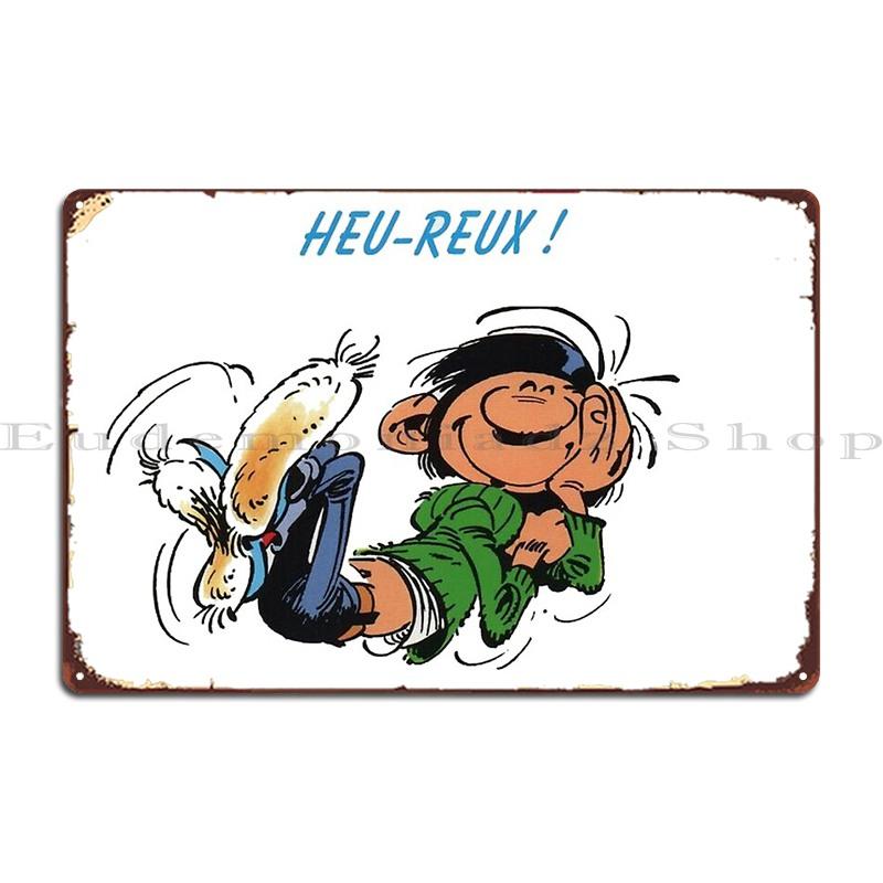 Gaston Lagaffe Metallschild Kino Kino Wanddeko Wandbild Kundenspezifisches Blechschild Poster