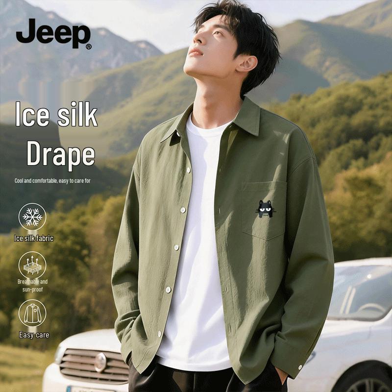 JEEP Men s Ice Silk Long Sleeve Shirt M