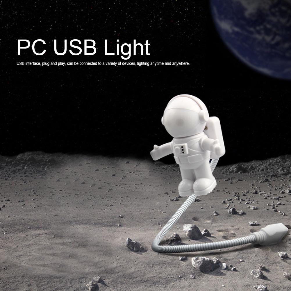 Energiesparendes Astronaut Raumfahrer Form Mini USB LED Nachtlicht Computer Laptop Notebook Lampe