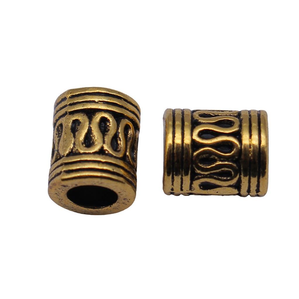 Tribal Pattern Tube Beads Charms Braided Spacer Beading For Jewelry Materials