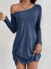 2025 Long Sleeve Loose Solid Colour T-Shirt Casual Elegant And Beautiful Women's Dresses Fashion Summer Dress